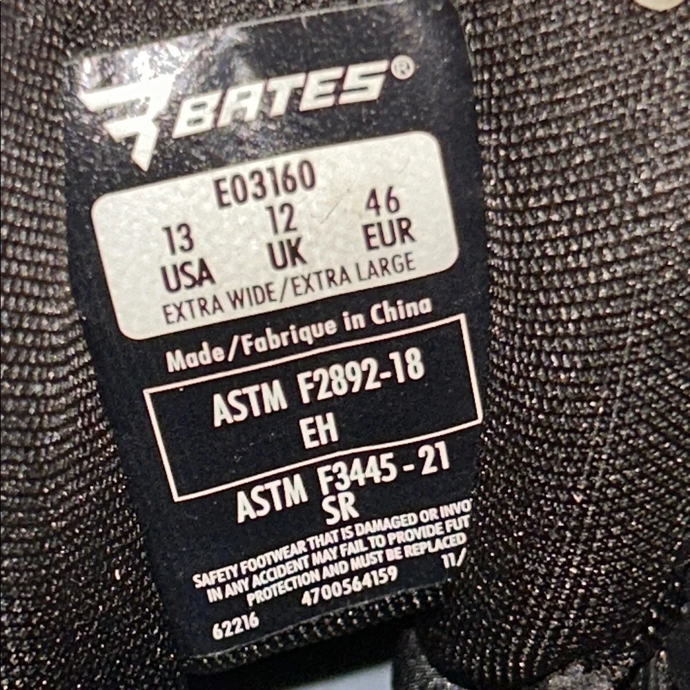 BATES MEN'S TACTICAL SPORT LACE-UP WORK‎ BOOTS - COMPOSITE TOE LIKE NEW 13 EEE